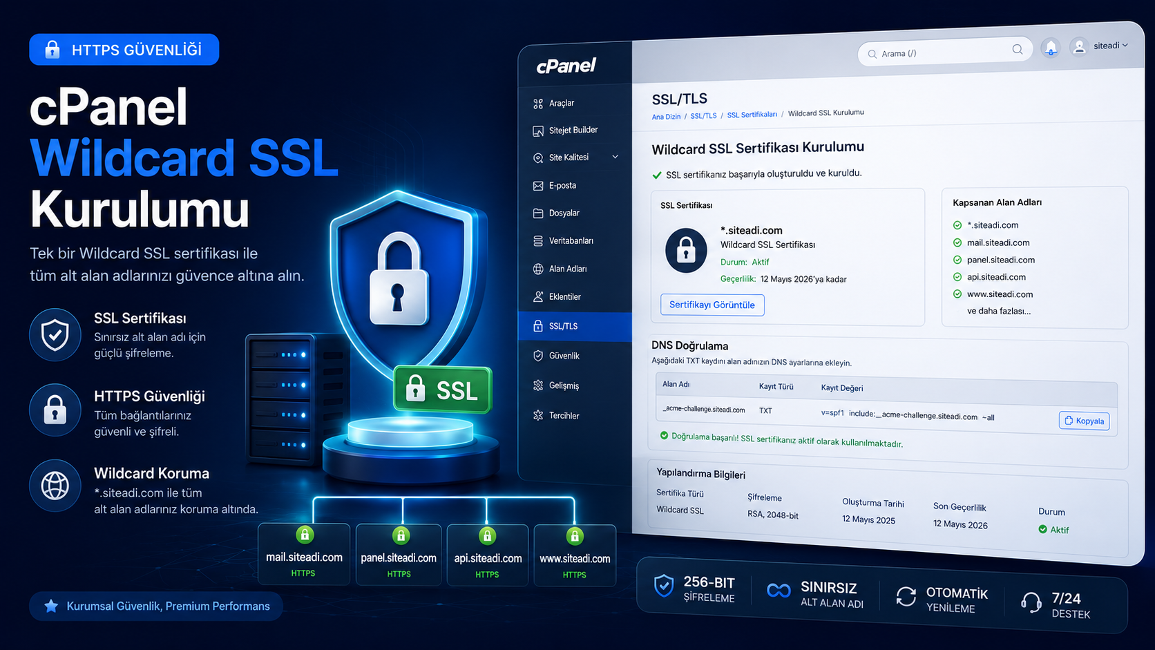 cPanel Wildcard SSL Kurulumu